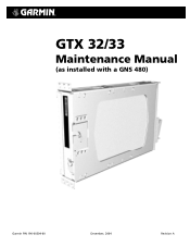 Garmin GTX 32 Maintenance Manual
