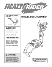 HealthRider Crosstrainer 1050 T Elliptical French Manual