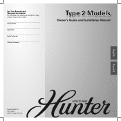 Hunter 21325 Owner's Manual