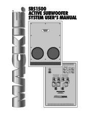 Mackie SRS1500 Owner's Manual