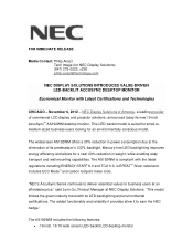 NEC AS192WM-BK Launch Press Release