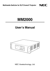 NEC MM2000 MM2000B : MM2000B User Manual