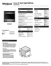 Whirlpool WOS51EC0H Specification Sheet