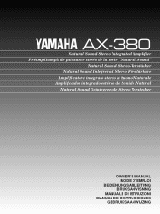 Yamaha AX-380 Owner's Manual
