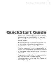 HP CN088A Serif PosterDesigner Software Pro for HP Designjet Printers - Quick Start Guide