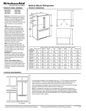 KitchenAid KRFF305ESS Dimension Guide