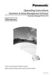Panasonic PT-RS30K Geometry Manager Pro Ver.4.0