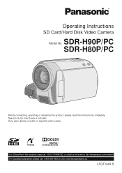 Panasonic SDR-H80-S Sd/hdd Camcorder