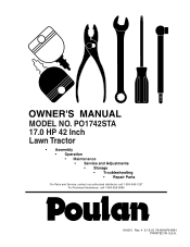 Poulan PO1742STA User Manual