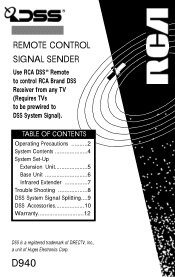 RCA D940 User Manual