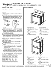 Whirlpool WOS92EC0AW Dimension Guide