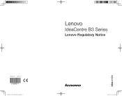 Lenovo B320 Lenovo IdeaCentre B3 Series Lenovo Regulatory Notice