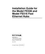 Netgear FE516 Installation Guide