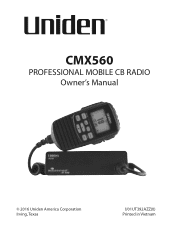 Uniden CMX560 Owner s Manual