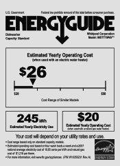 Whirlpool WDT770PAYM Energy Guide