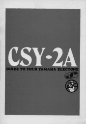 Yamaha CSY-2A Owner's Manual (image)