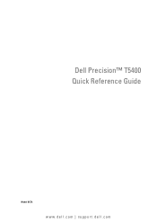 Dell Precision T5400 Quick Reference Guide