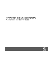 HP Dv3-1075us HP Pavilion dv3 Entertainment PC - Maintenance and Service Guide