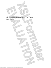 HP KS523AA HP USB Hybrid ATSC/NTSC/QAM/FM TV Tuner - User Guide