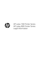 HP Latex 800 Legal Information