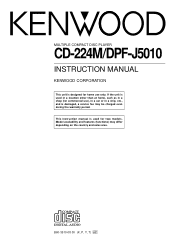 Kenwood CD-224M User Manual