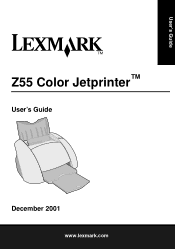 Lexmark Z55se Color Jetprinter User's Guide