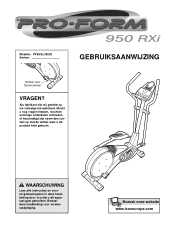 ProForm 950 Rxi Dutch Manual