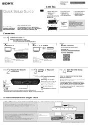 Sony NSZ-GX70 Quick Setup Guide