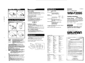 Sony WM-F2095 Users Guide