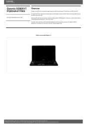 Toshiba Qosmio X500 PQX34A Detailed Specs for Qosmio X500 PQX34A-01T002 AU/NZ; English