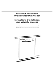 Whirlpool WDF518SAAW Installation Guide