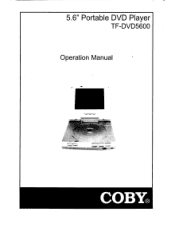 Coby TFDVD5600 Operation Manual