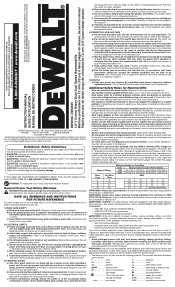Dewalt DWD520 Instruction Manual