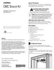 HP 203039-B21 CMC Sensot Kit Installation Instructions