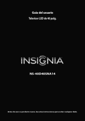 Insignia NS-40D40SNA14 User Manual (Spanish)
