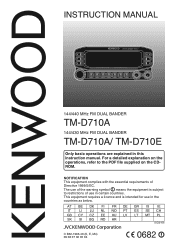 Kenwood TM-D710A User Manual 2