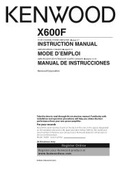 Kenwood X600F Owner's Manual (pdf)