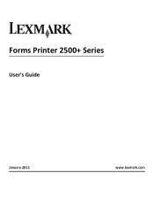 Lexmark Dot Matrix Lexmark Forms Printer 2500+ Series User's Guide
