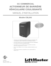 LiftMaster CSL24U CSL24U Installation -French Manual