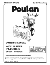 Poulan P14530ES User Manual