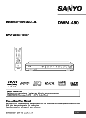 Sanyo Dwm450 Instruction Manual