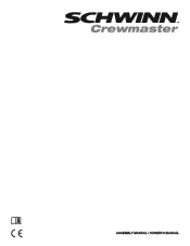 Schwinn Crewmaster Rowing Machine Assembly and Owners Manual
