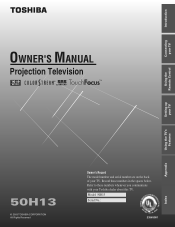 Toshiba 50H13 Owners Manual