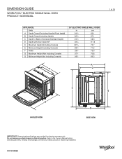 Whirlpool WOES5030LW Dimension Guide