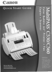 Canon MultiPASS C560 Quick Start Guide