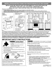 Electrolux CEI30EF5GS Installation Instructions