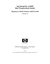 HP Integrity rx1620 Site Preparation Guide - HP Integrity rx1620