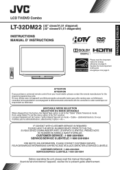 JVC LT-32DM22 Instructions