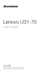 Lenovo U31-70 Laptop (English) User Guide - Lenovo U31-70