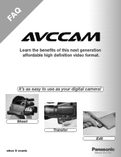 Panasonic AG-MDR15 FAQ for AVCCAM Brochure